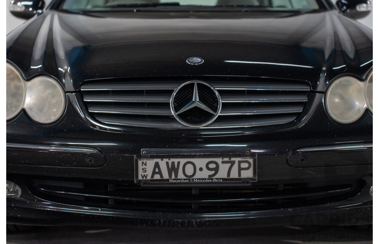2/2005 Mercedes-Benz CLK200K Elegance C209 2d Coupe Obsidian Black Metallic Supercharged 1.8L