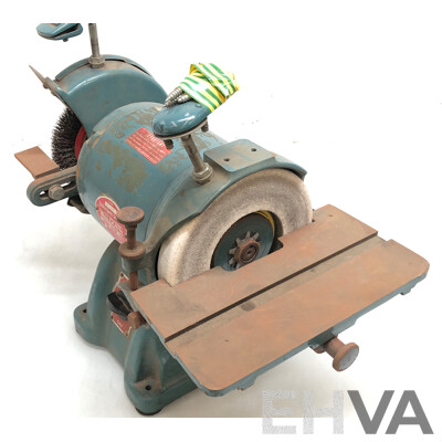 Vintage Waldown 1/2 HP 7 Inch Electric Bench Grinder