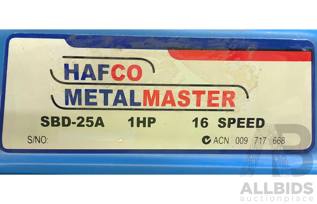 Hafco Metalmaster 16 Speed Electric Pedestal Drill Press