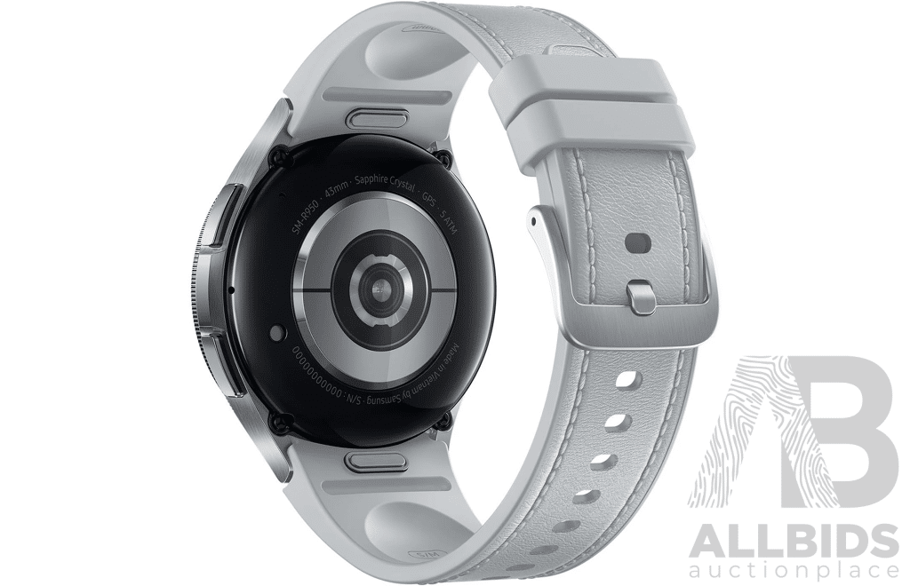 SAMSUNG GALAXY Watch6 Classic 43mm - Sliver (SM-R950) - ORP $699