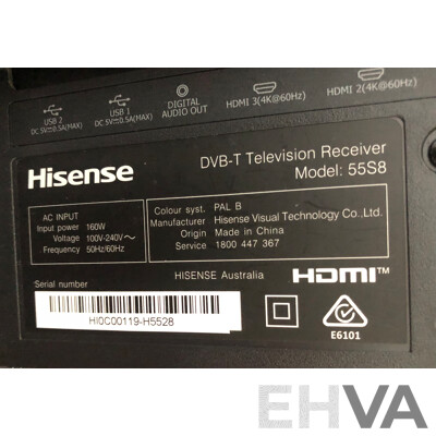 Hisense 55 Inch UHD 4K Smart Television(Series 8) with Oak Entertainment Unit