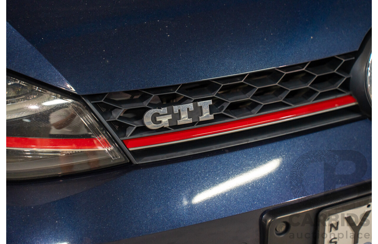 04/2017 Volkswagen Golf GTi (FWD) AU MY17 5d Hatchback Dark Iron Blue Metallic Turbo 2.0L