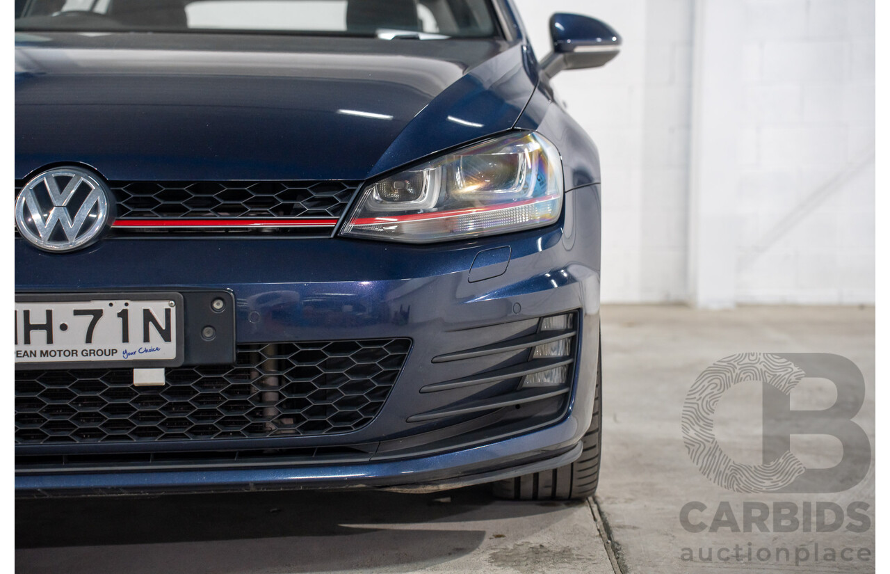04/2017 Volkswagen Golf GTi (FWD) AU MY17 5d Hatchback Dark Iron Blue Metallic Turbo 2.0L