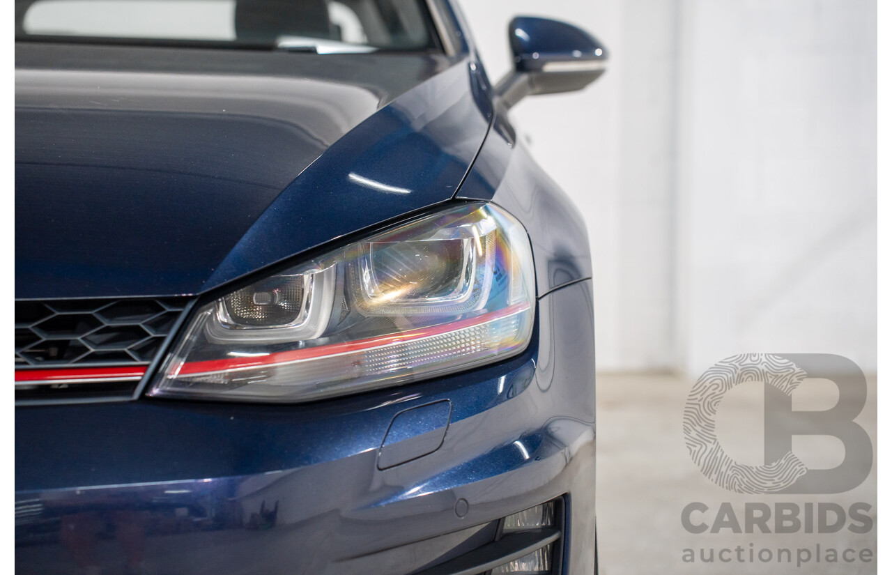 04/2017 Volkswagen Golf GTi (FWD) AU MY17 5d Hatchback Dark Iron Blue Metallic Turbo 2.0L
