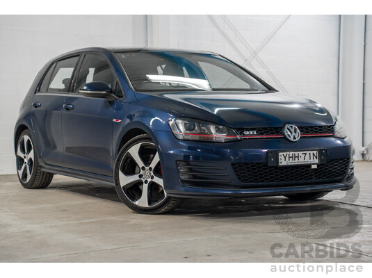04/2017 Volkswagen Golf GTi (FWD) AU MY17 5d Hatchback Dark Iron Blue Metallic Turbo 2.0L