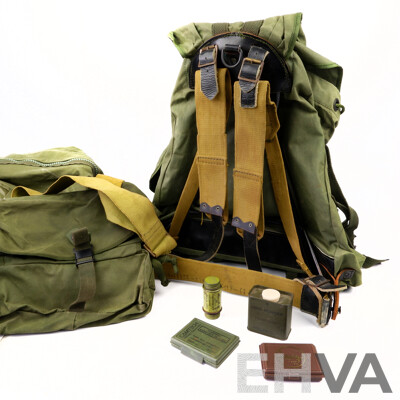 Australian Army Backpack, Medical Pack, Kit Bag, Camtech Military Sunscreen, Foot Powder and More
