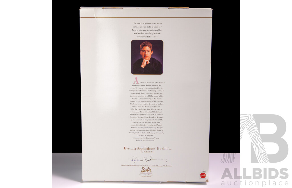 Collectors Edition Classique Collection Evening Sophisticate Barbie Doll Designed by Robert Best, in Original Packaging
