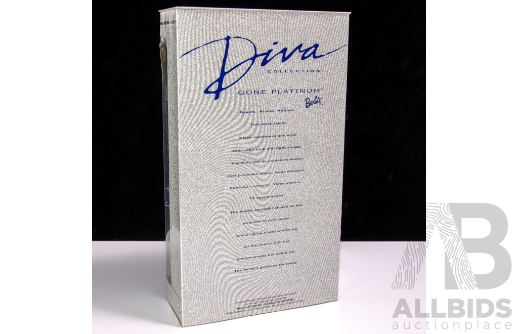 Collectors Edition Diva Collection Gone Platinum Barbie Doll in Original Package