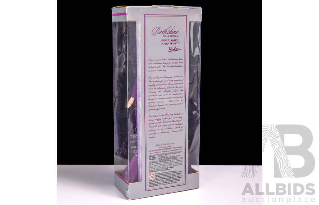 Barbie Collectables Collectors Edition Birthstone Collection February Amethyst Barbie Doll in Original Packaging