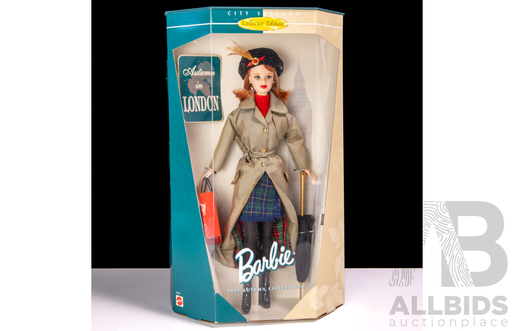 Collectors Edition City Seasons 1999 Autumn Collection, Autumn in London Barbie Doll in Original Packaging