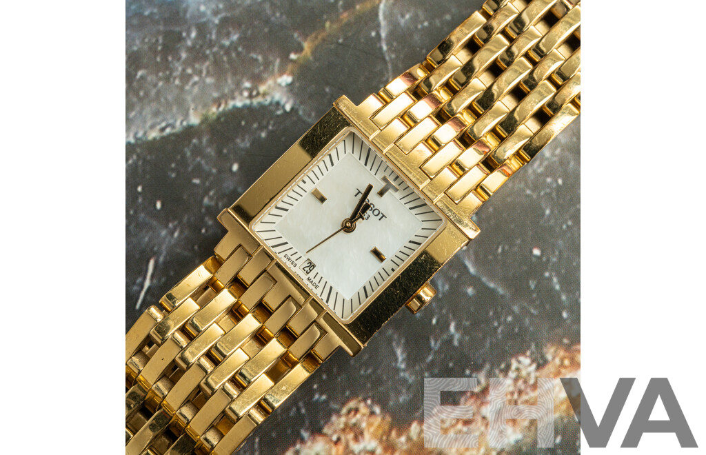 Tissot Six-T Ladies Watch, L910, SKO-BB-55240 S, 18mm, Gold Tone Stainless Steel