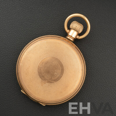 Vintage AWC Co. 50mm Pocket Watch, Gold Plated, Dated 28/10/(19)33