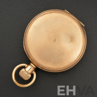 Vintage AWC Co. 50mm Pocket Watch, Gold Plated, Dated 28/10/(19)33