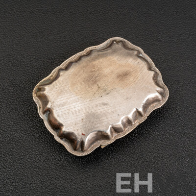 Antique Dutch Sterling Silver (833) Silver Pill Box with Hinged Lid, 25.17 Grams