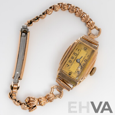 9ct Vintage Swiss Made 15 Jewels Ladies Watch, Handley 111433, 11.55 Grams