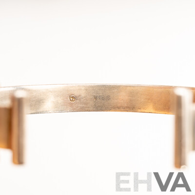 Solid Sterling Silver Unisex Open Cuff Bangle, 66mm, 30.48 Grams