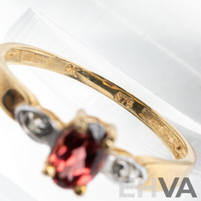 9ct Pink Tourmaline & Diamond Ring, T0.38ct/TDW0.01ct, Size N, 1.08 Grams - as New