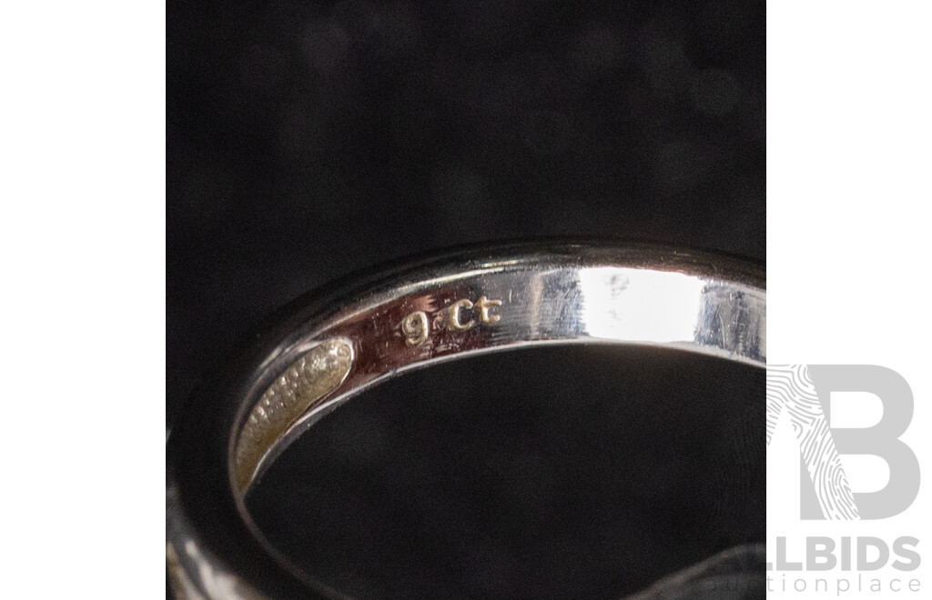 9ct White Gold Channel Set Diamond Wedding/Eternity Ring, TDW 0.25ct, 3.23 Grams