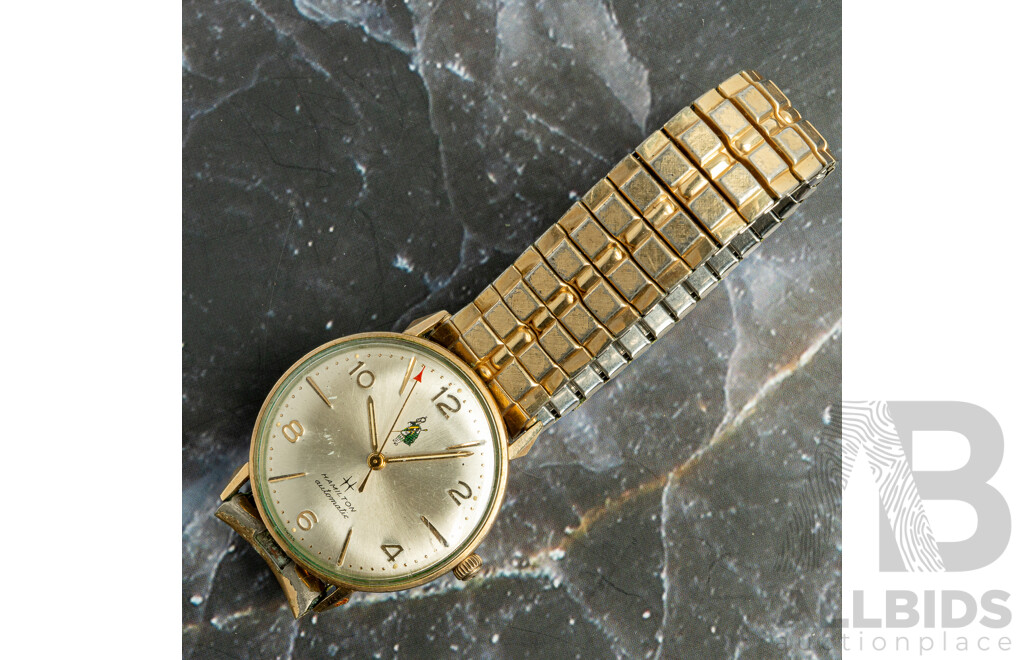 1968 Hamilton Automatic Vintage Watch, 'Award Watch' Inscribed on Back Casing with J Fort 1969, Working