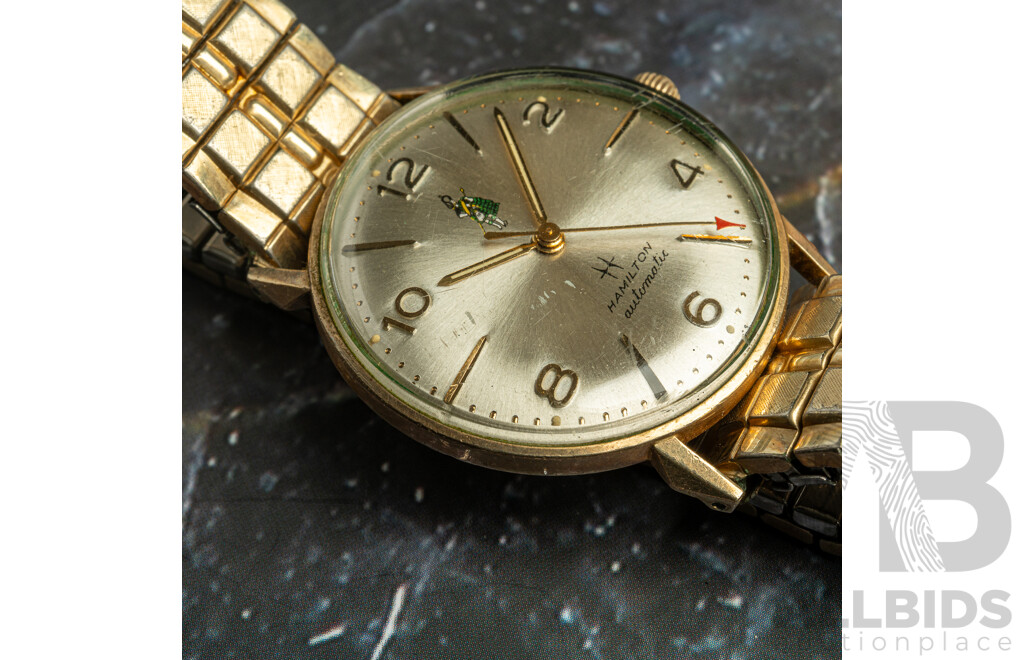 1968 Hamilton Automatic Vintage Watch, 'Award Watch' Inscribed on Back Casing with J Fort 1969, Working