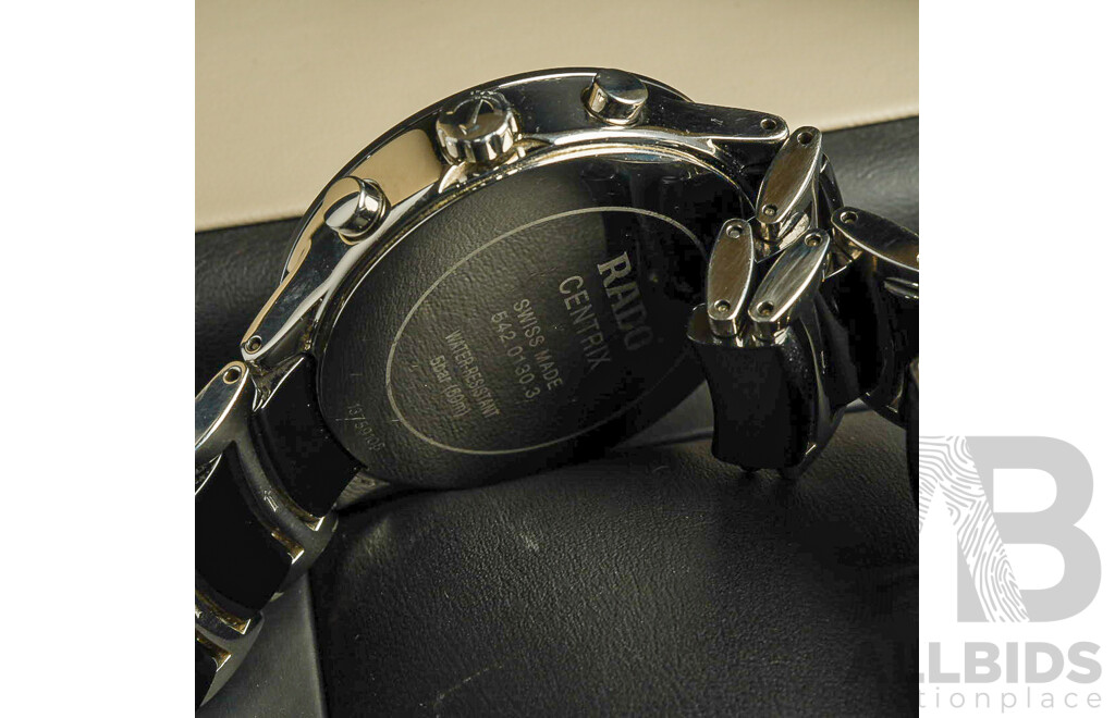 RADO 40mm Centrix Chronograph Mens Watch, Model R30130152 - Original Presentation Box & Extra Links
