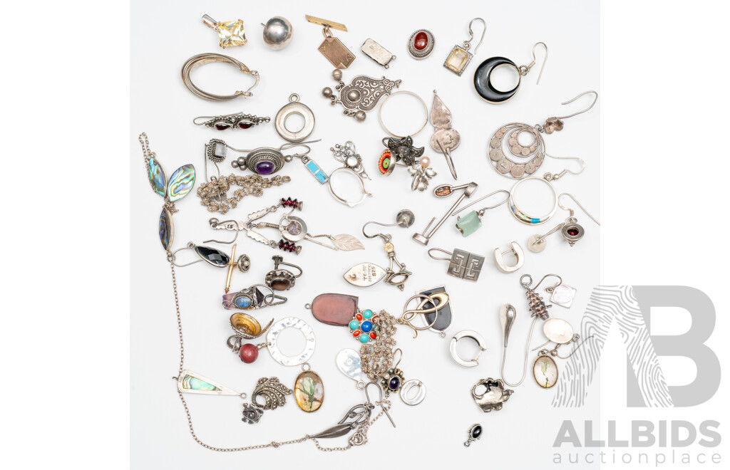 Collection of '500 Silver' Trinkets and Jewellery - Perfect for Crafting & Jewellery Making Embellishments - 150 Grams