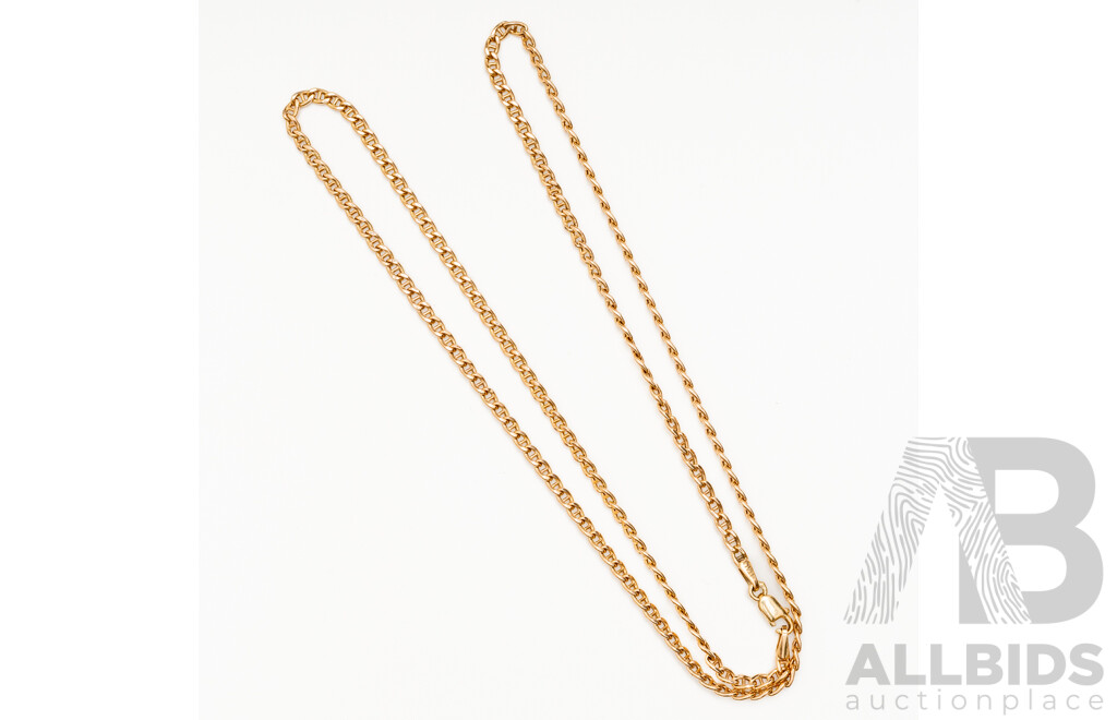 9ct Fancy Curb Link Chain, 45cm, 2.62 Grams