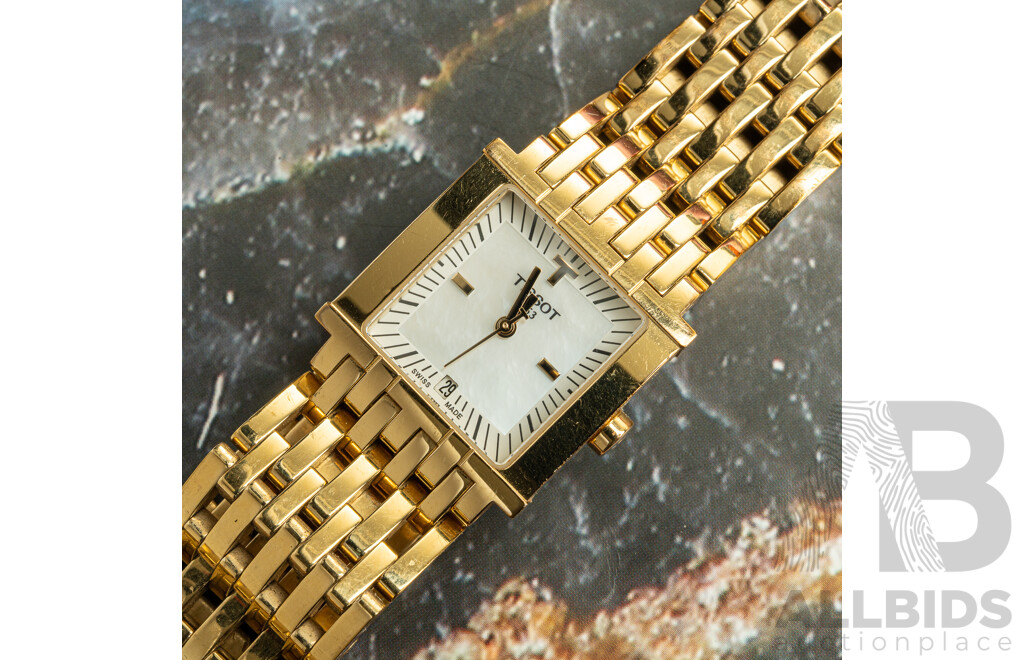 Tissot Six-T Ladies Watch, L910, SKO-BB-55240 S, 18mm, Gold Tone Stainless Steel