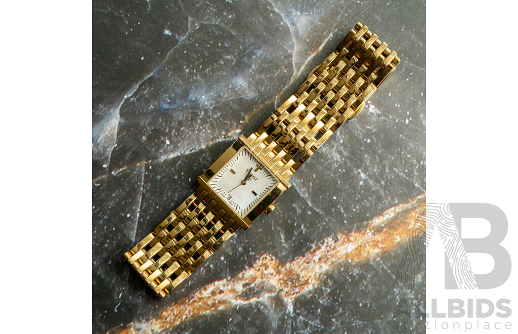 Tissot Six-T Ladies Watch, L910, SKO-BB-55240 S, 18mm, Gold Tone Stainless Steel