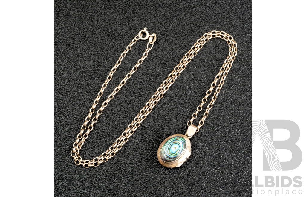 Vintage Sterling Silver (2) Lockets & Chains, 26.30 Grams