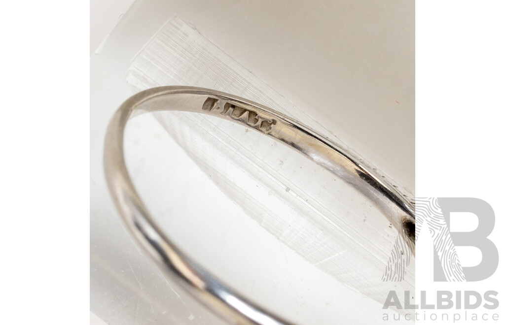 18ct White Gold Vintage Diamond Engagement Ring, TDW 0.93ct, Size N, 1.59 Grams