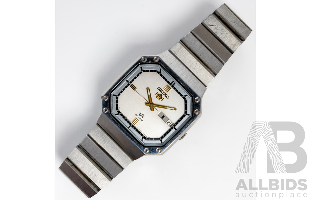 Seiko Quartz Vintage Lion Head Watch, Circa 1980, 7123-5300
