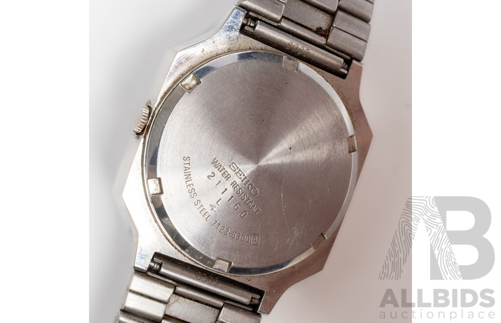 Seiko Quartz Vintage Lion Head Watch, Circa 1980, 7123-5300