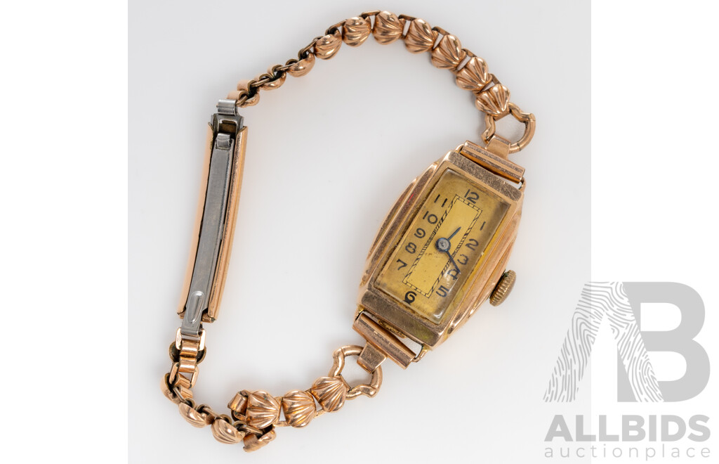 9ct Vintage Swiss Made 15 Jewels Ladies Watch, Handley 111433, 11.55 Grams