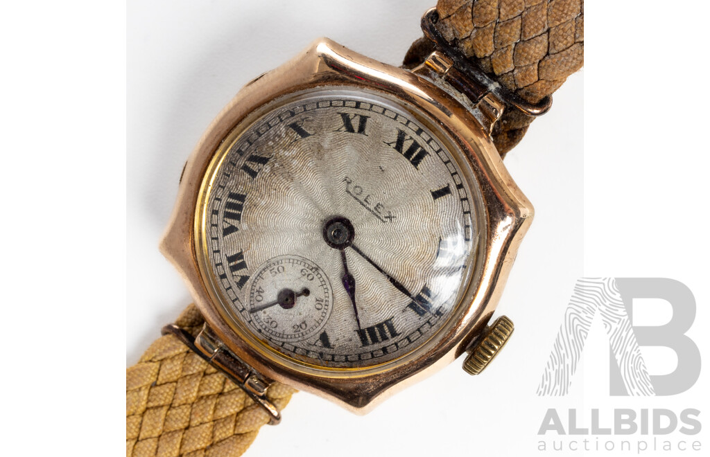 9ct Rolex Vintage Ladies Watch, Art Deco, 25mm, 15.93 Grams Total Weight