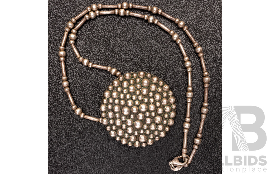 Najo Vintage Sterling Statment Pendant & Chain, 42mm/45cm, 35.34 Grams