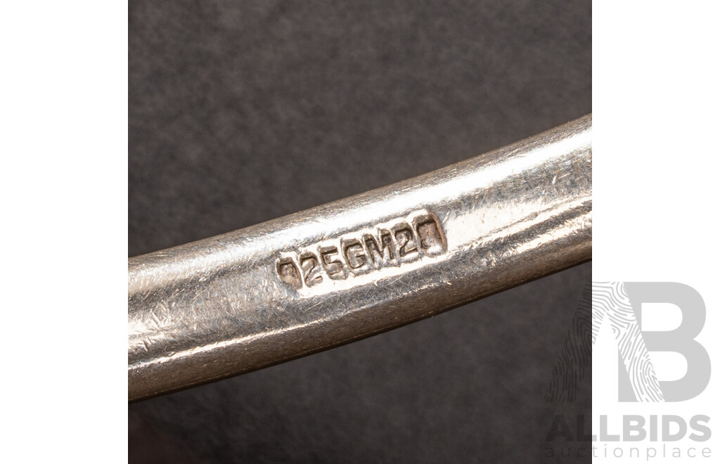 Solid Sterling Silver Quality (2) Bangles, 64mm & 66mm Diameter, 50.0 Grams