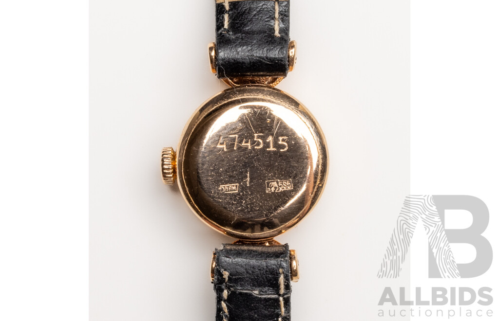 14ct Vintage Soviet RWMA Petite 12mm Ladies Watch, 47415
