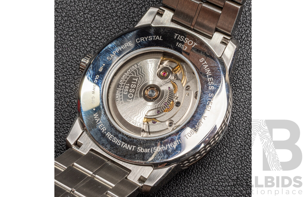 Tissot 1853 Powermatic 80 Mens Watch, T086407 A, Blue, with Presentation Box