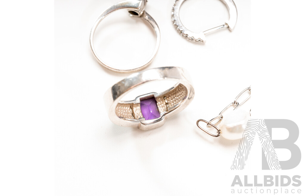 Sterling Silver Jewellery Collection in Various Styles with Gemstones, Perfect for Gifting - 27.37 Grams