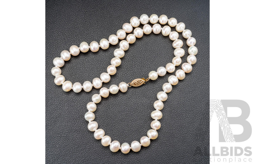 10ct Michael Hill Jewellers Baroque Cultured Pearl Necklace, 50cm
