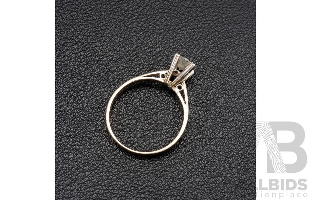 18ct Vintage 0.50ct Diamond Solitaire Ring, Size P,  2.44 Grams