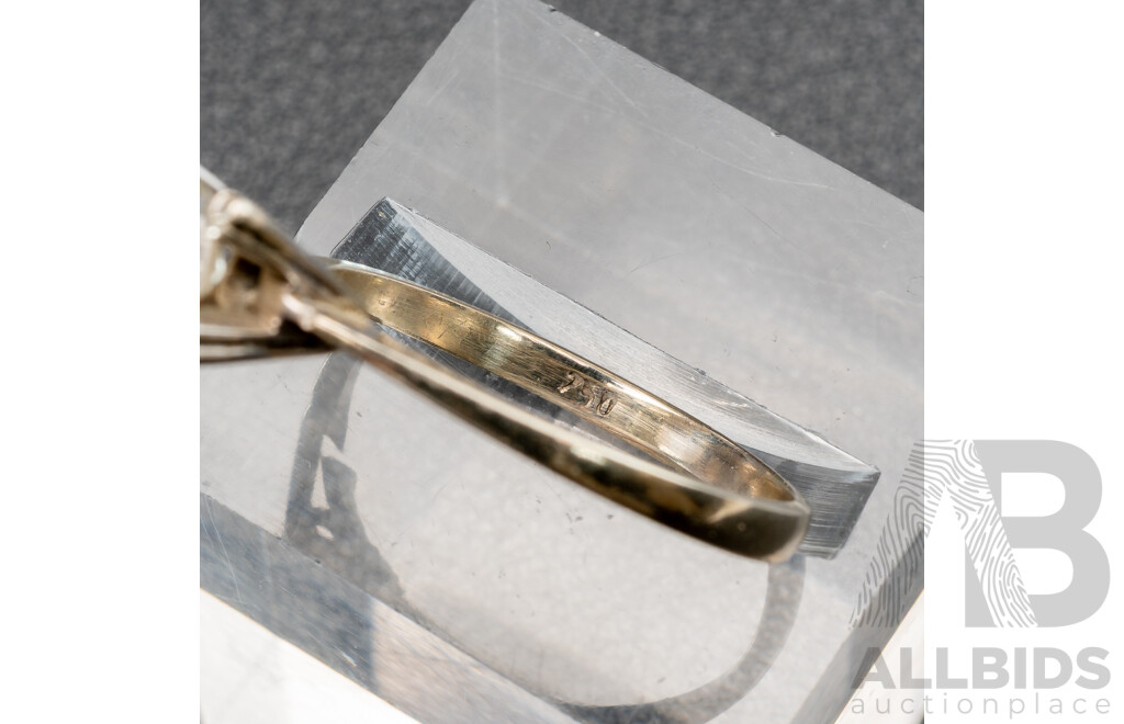 18ct Vintage 0.50ct Diamond Solitaire Ring, Size P,  2.44 Grams