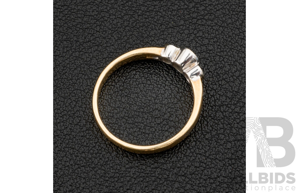 9ct Diamond Trilogy Ring, TDW0.25ct, Size N, 2.18 Grams