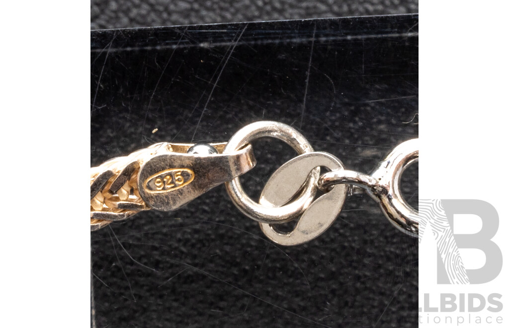 Collection of (5) Sterling Silver Bracelets, 18cm-19.5cm Each, 37.90 Grams