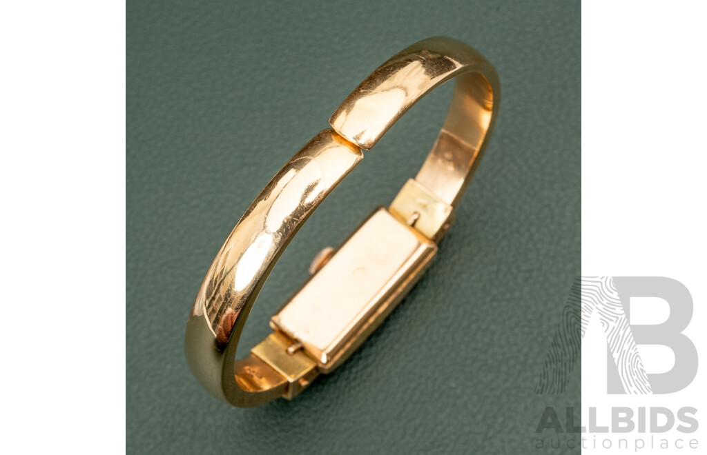 18ct R.Jaquet Geneve Vintage Yellow Gold Ladies Watch, Hinged 48mm Diameter, 15.56 Grams