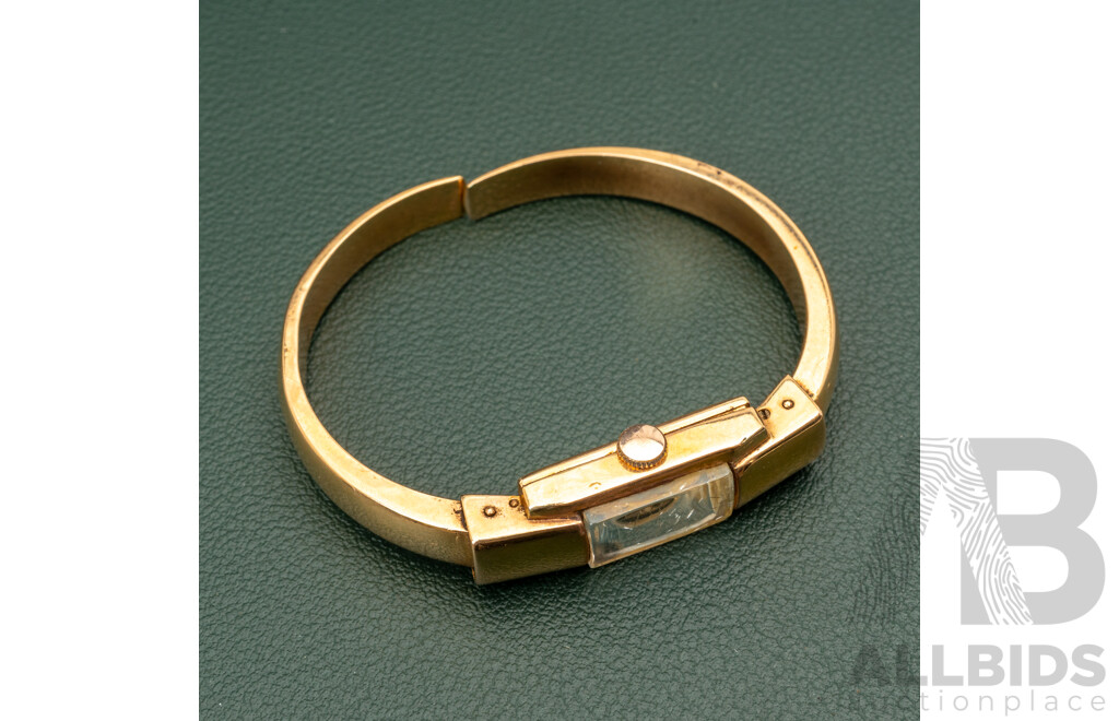 18ct R.Jaquet Geneve Vintage Yellow Gold Ladies Watch, Hinged 48mm Diameter, 15.56 Grams