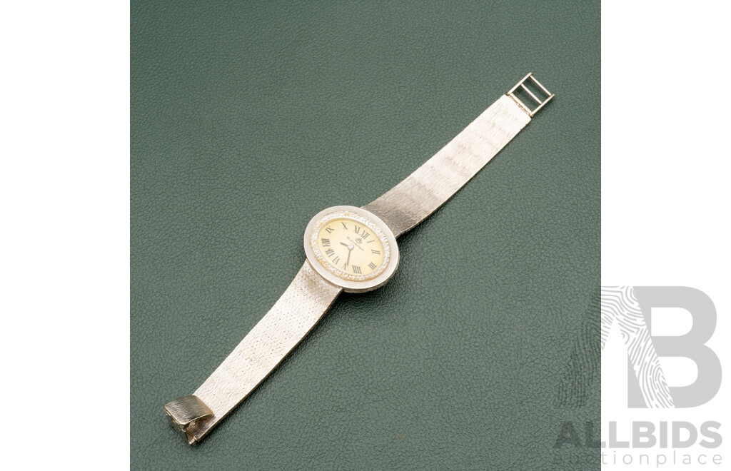18ct Bucherer White Gold Ladies Vintage Dress Watch, Manual Winding - Working, 47.22 Grams