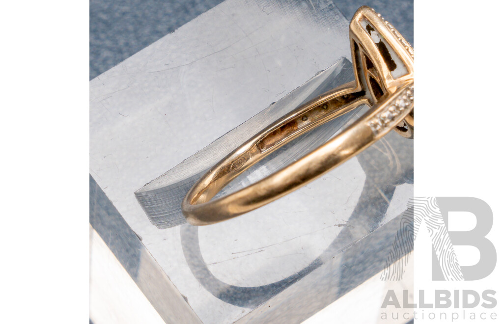 9ct Yellow Gold Diamond Cluster Ring, Est TDW 0.15ct, Size O, 2.15 Grams