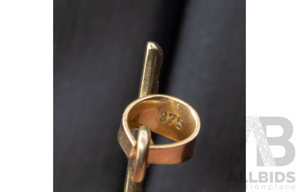 9ct Cross Pendant, 28mm, 0.39 Grams